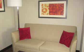 Glendive location has comfortable couches in there Queen suites