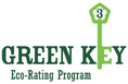 Green Key Eco-Rating Program logo in a light green and dark green colors